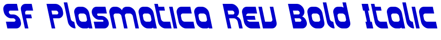 SF Plasmatica Rev Bold Italic Schriftart
